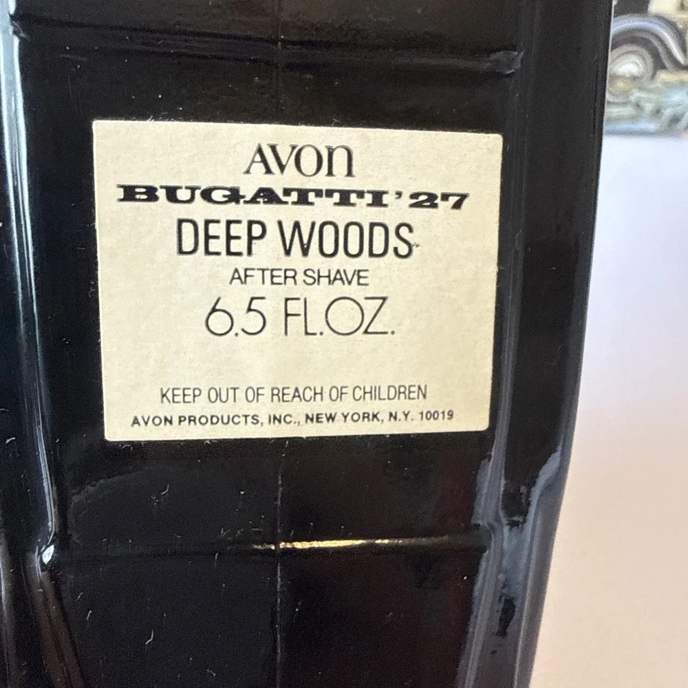 Vintage Avon Bugatti 27 Deep Woods After Shave 6.5 oz Full Bottle Car In Box